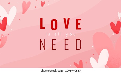 Love is all you need text design