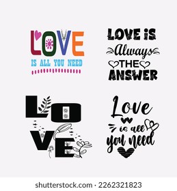 LIEBE IST ALLES, WAS SIE Typografie BUNDLE- T-Shirt Design, EPS Dateiformat, Größe 3000x3000 Pixel, Bearbeitbare Datei, Printable Grafik, 300 DPI (PPI), weißer Hintergrund benötigen.