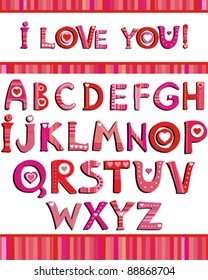 Love the alphabet with a heart letters. I love you.