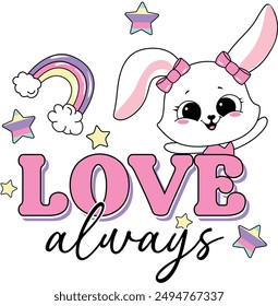 LOVE ALWAYS CUTE RABBIT GIRL
