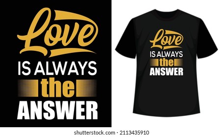 El amor es siempre el diseño de la tipografía eléctrica de la camiseta