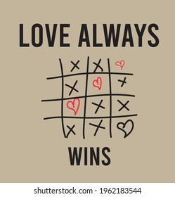 love always wins heart slogan