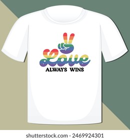 LOVE ALWAYS WINS  PRIDE MONTH T-SHIRT DESIGN,