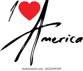 I Love America Nom Country En Grunge Typographie De Texte