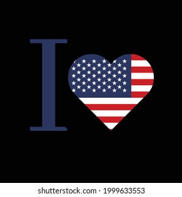 I love American design vector