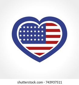 love american nation logo illustration