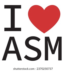I love American Samoa typography vector