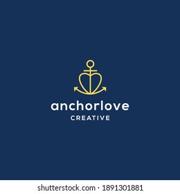 ilustración del icono del vector del logotipo de anclaje