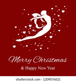 Love angel, Christmas greeting template