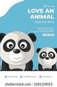 Love an animal healthy pets flyer design template.  