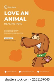 Love an animal healthy pets flyer design template. 