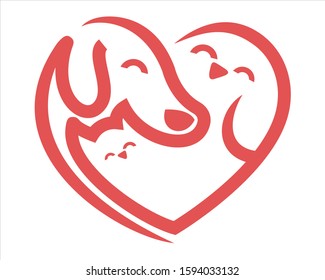 Love Animal Pink Logo Vector Stock Vector (Royalty Free) 1594033132 ...