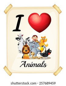 I love animals sign