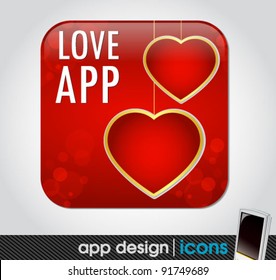 love app icon for mobile devices