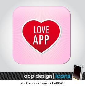 love app icon for mobile devices