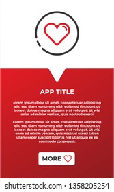 Love app template. Social media app mobile
