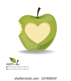 Love Apple vector illustration