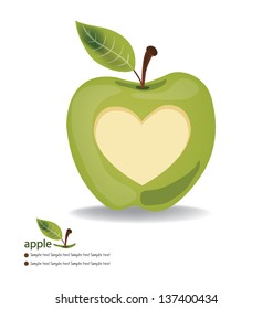 Love Apple vector illustration