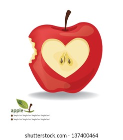 Love Apple vector illustration