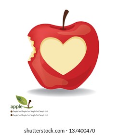 Love Apple vector illustration