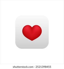 Love application with heart for mobile phone. Logo of menstruation app. Smart phone app icon.