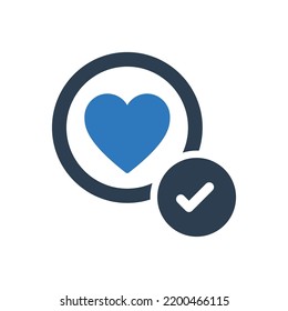 Love Approved Icon Sign Symbol 