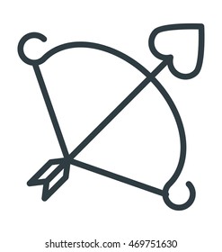 Love Archery Colored Vector Icon