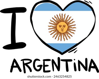 I love Argentina, separated vectors