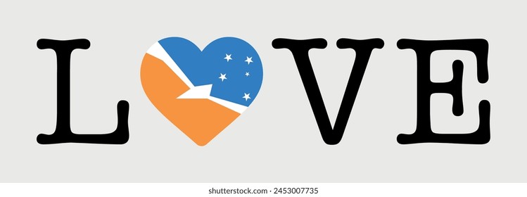 I Love Argentine Antarctica flag heart icon vector illustration