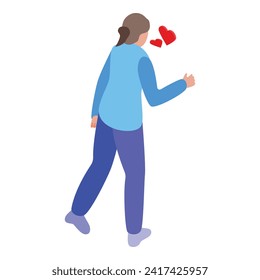 Love argument icon isometric vector. Office meeting. Talk dispute