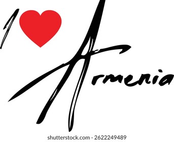 I Love Armenia Nom Country En Grunge Typographie De Texte