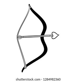 love arrow and bow doodle