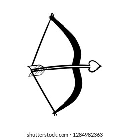 love arrow and bow doodle