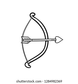 love arrow and bow doodle