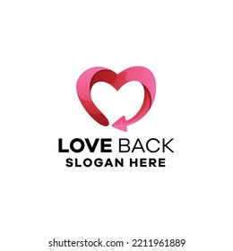 Love Arrow Gradient Logo Template