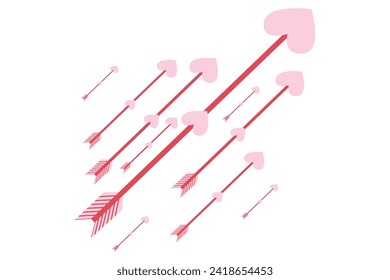 Love Arrow Hand Drawn Valentine Day Sticker