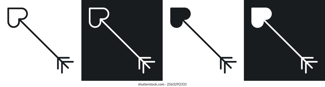 Love arrow icon pack for app and website ui designs.