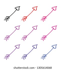Love Arrow icon set