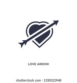 love arrow icon. Simple element illustration from love & wedding concept. love arrow editable symbol design on white background. Can be use for web and mobile.