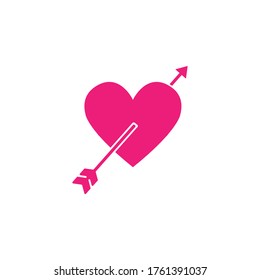 Amor por el vector de iconos de flecha. Símbolo de flecha de Cupid en EPS 10
