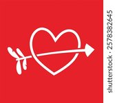 Love Arrow Icon Vector Design Romantic and Stylish Symbol for Graphics