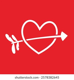 Love Arrow Icon Vector Design Romantic and Stylish Symbol for Graphics