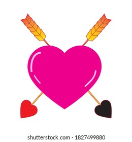 love arrow icon vector illustration