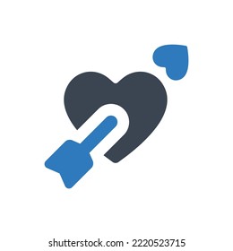 Love arrow icon (Vector illustration)