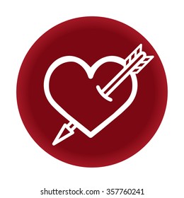 Love arrow icon. Vector illustration eps 10.