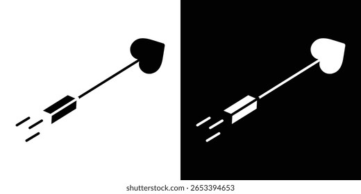 Ícone de seta de amor Gráficos escalonáveis por vetor