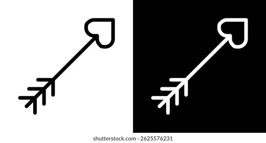 Love arrow icon vector for web and mobile app. Symbol isolated.