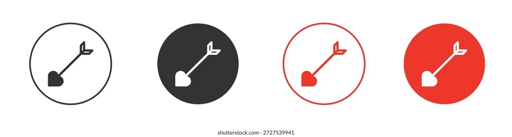 ícone de seta de amor. web vetor design