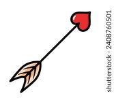 love arrow illustration design. valentine themed arrows