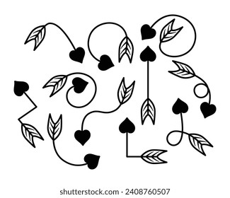 love arrow illustration design. valentine themed arrows